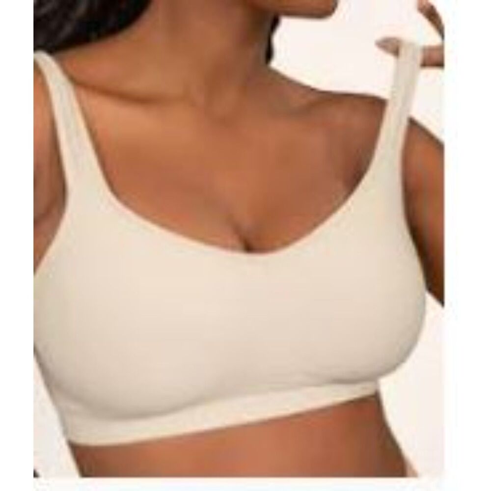 Truekind Women's Beige Throw-On Wirefree Bra Size 3XL NWT